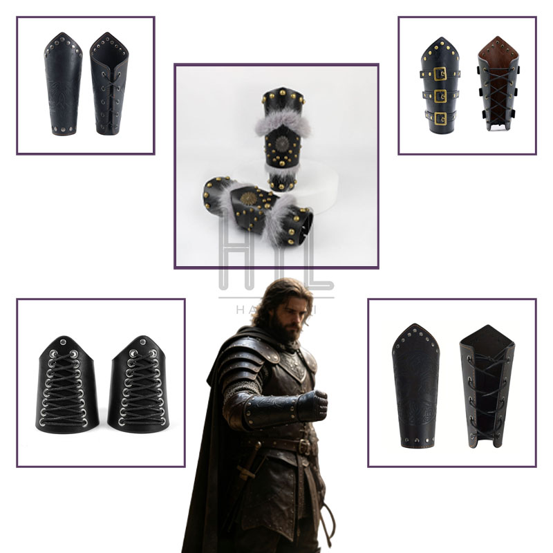 Prop For Cosplay - قفازات متعددة الطبقات من جلد البولي