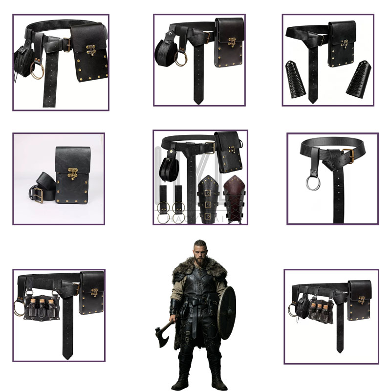 Prop For Cosplay - مجموعة إكسسوارات زي الفايكنج، مستلزمات من