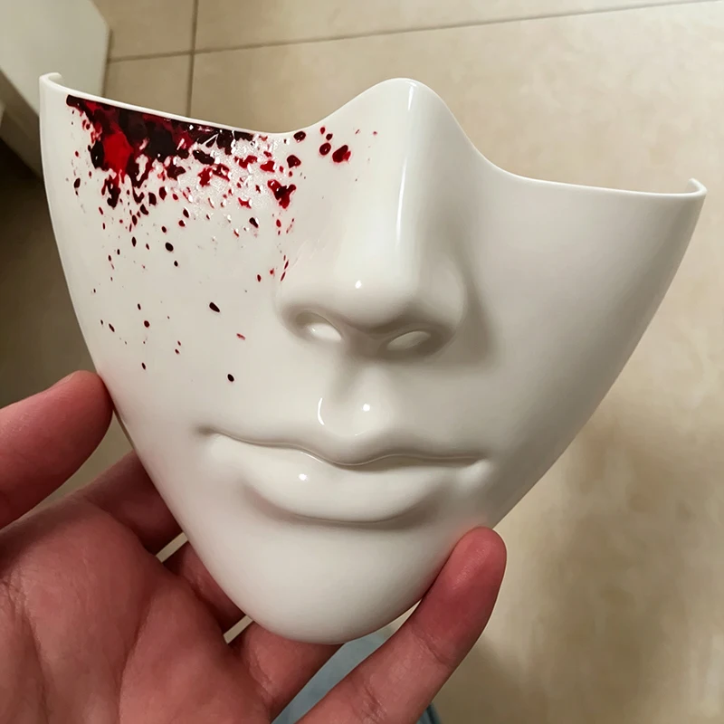 قناع نصف وجه مع رسم ندوب، غطاء - مراجعة Cosplay Prop Painting وسعره